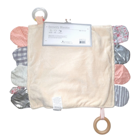 Bunny Security Blanket Baby Lovey Teether Rattle Crinkle Easter Nursery Photos - Picture 3 of 5